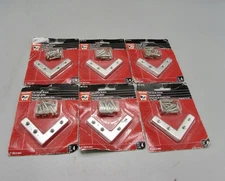 Lot of 6 Bulldog Flat Corner Brace, Hardware 2 in. Zinc Plated Steel HI-975 NIP