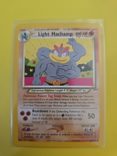Light Machamp 25/105 Neo Destiny Regular Pokemon TCG Rare