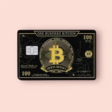 Bitcoin Black Card Credit Card Sticker Debit Skin Decal Cover