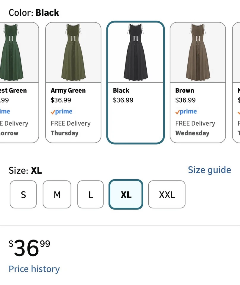 Vestido feminino renascentista underbust medieval camponês overdress. Preto. GG. Novo - Imagem 4 de 4