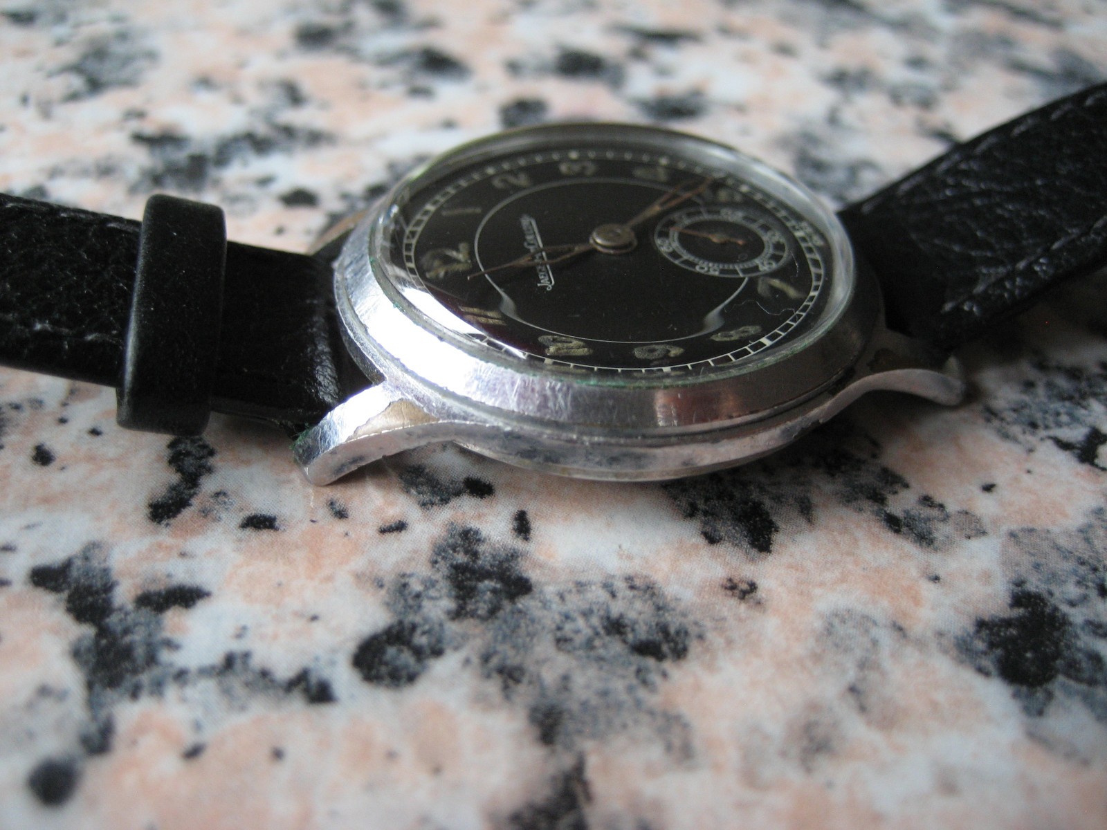 VINTAGE - Jaeger-LeCoultre WW2 Pilots Black Dial Watch c1940s - Excellent image 7