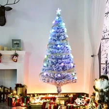 Tall Pre-Lit Douglas Fir Artificial Christmas Tree with Realistic Branches