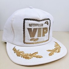 Vintage USA MADE Louisville MFG Cat Caterpillar VIP Trucker Hat Snapback Cap