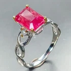 Gift  Jewellery 4 ct+ Ruby Ring 925 Sterling Silver Size 7.5 /R464430