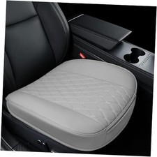 Leather Car Seat Bottom Covers, Anti-Slip Front Seat Covers for Car, Auto Gray