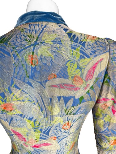 Vintage 1930s Art Deco Jacket Velvet Lame - Picture 7 of 8