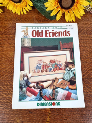 Dimensions Cross Stitch Chart 176 Old Friends Vintage 1990 Barbara Mock