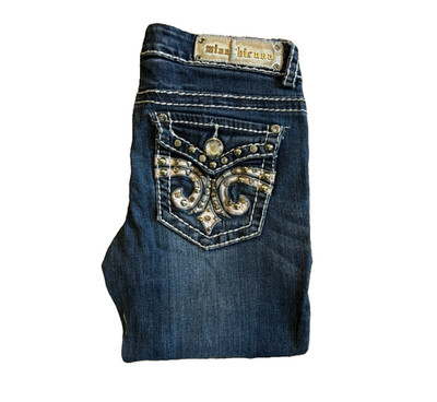 Miss Chic Demin Jeans | Size 5 | Rhinestone Studded Bling Stretch Cowgirl