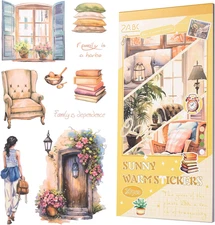 Journaling Sticker , 20 Sheets Scrapbook Stickers, Junk Journal Supplies, Pre-Cu