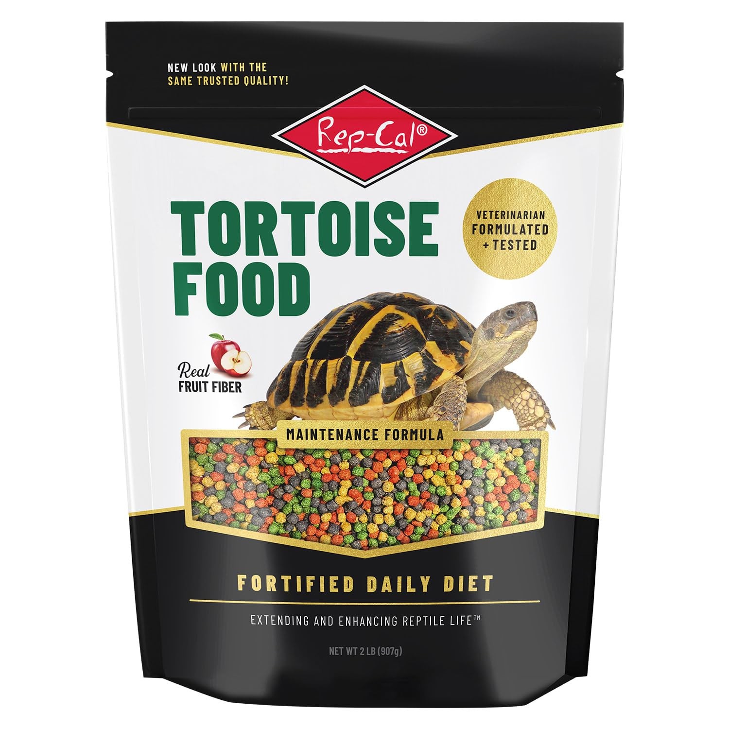 Rep-Cal Adult Tortoise Food - 2 lbs - Balanced Nutrition for Health & Growth