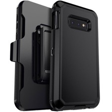 For Samsung Galaxy S10 S10e S10 Plus Heavy Duty Phone Case Belt Clip Cover Black