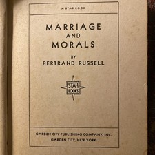 MARRIAGE AND MORALS by Bertrand Russell 1929 A True 1st Edition Good Condition