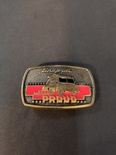 Vintage 1989 Snap-on Tools "Drivin Proud" Solid Brass Belt Buckle SSX-1313 USA