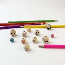 Wood Unfinished Making Wooden Craft 100Pcs 15Mm Natural Beads round Loose Spacer