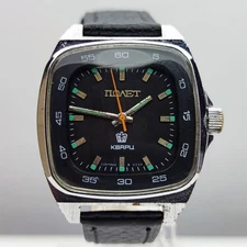 RARE USSR Watch Poljot 3056 Soviet Men's Electronic-Mechanical Wristwatch