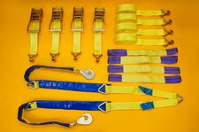 4x Recovery Ratchet Strap 4m x 50mm 5Ton + Winching Assistance Strap 1.5m x 50mm