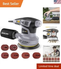 13000RPM Variable Speed 5-Inch Orbital Sander with 18 Professional Sandpapers