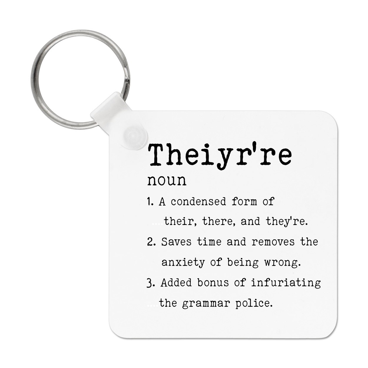 Theiyr're Definition Grammar Solution Keyring Key Chain Teacher Funny School