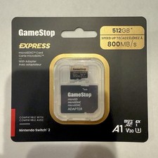 Nintendo Switch 2 GameStop 512GB Express Micro SD Card for Switch 2 BRAND NEW