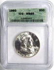 1960 FRANKLIN Silver Half Dollar ICG MS 65