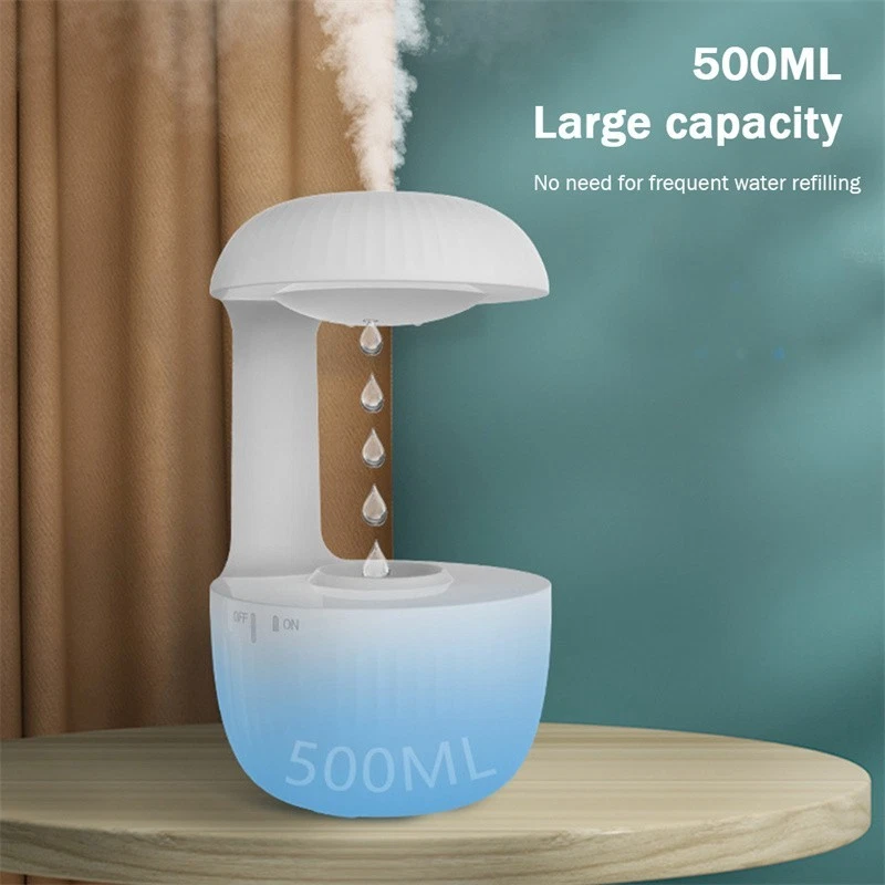 Anti-Gravity LED Air Humidifier USB Cool Mist Maker Silent Aroma Diffuser Home - Image 4 of 4