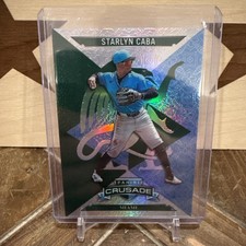 2025 Panini Crusade Starlyn Caba #88 Green Low Numbered 22/249 Miami Marlins 🔥