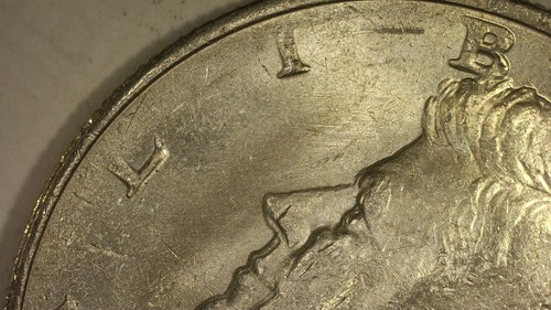 Impressive 1983-P Kennedy Half Dollar Struck Through Grease Obverse Error Coin - Picture 6 of 9