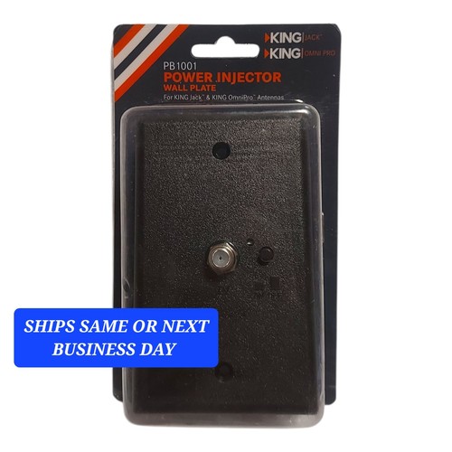 King Controls KING-PB1001 Antenna Power Injector Switch Black Coax Wall Mount