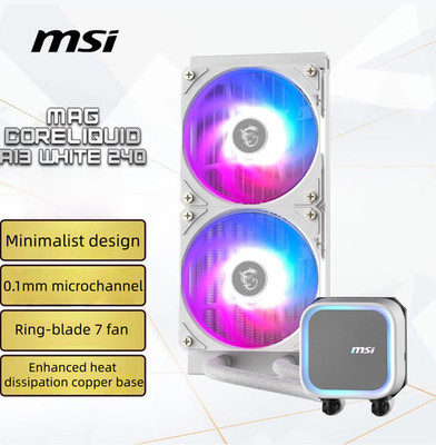 NEW MSI MAG CORELIQUID A13 240 WHITE AIO ARGB CPU Liquid Cooler Free shipping