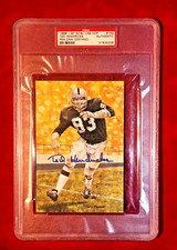 Ted Hendricks Oakland Raiders HOF 1990 Signed Goal Line Art GLA PSA Encapsulated