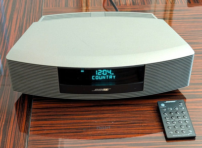Bose Wave Radio III AM/FM Stereo Clock With Remote Titanium SOUNDS GREAT