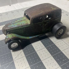 1930 ARCADE Green SEDAN 6.5 Inches Long Rare Tires Nor Origional