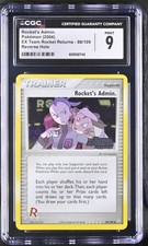 Pokémon Rocket's Admin Team Rocket Returns Reverse Holo 86/109 2004 CGC Mint 9