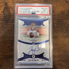2020 Panini Flawless - Flawless Rookie Signatures Joe Burrow Sapphire /10