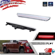 2PCS/Set For 20-24 GMC Sierra 2500 3500 Clear Lens Red LED Side Marker Lights