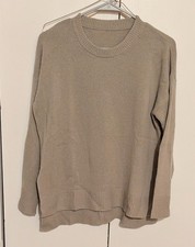 Jenni Kayne Cashmere Boyfriend Sweater Size XS Willow Beige Pullover
