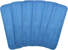Microfiber Replacement Mop Pad, 18" x 6" Wet & Dry Home & Commercial Blue 