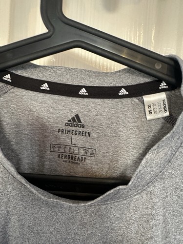 Adidas Prime Green Aeroready Grey T Shirt - Size Large - Picture 3 of 7