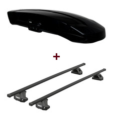 Dachbox Thule Vector L + Dachträger Thule SquareBar für Opel Astra H GTC  neu