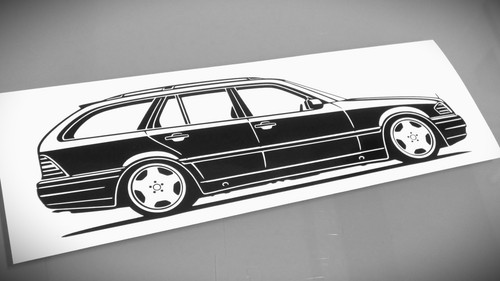 Pegatina Mercedes W202 Clase C Silhouette W202 Modelo T Pegatina 2x Negra Nueva - Imagen 3 de 21