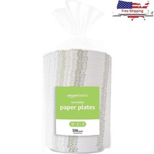 Eco-Friendly Disposable Paper Plates Microwave Safe Perfect Parties Picnics New
