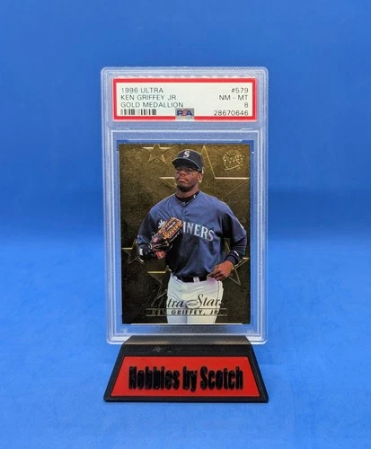 Ken Griffey Jr. - 1996 Fleer Ultra Gold Medallion #579 - PSA 8 NM-MT - Seattle
