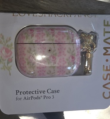 LoveShackFancy Case Mate Protective Case for AirPods Pro 3 Pink NEW