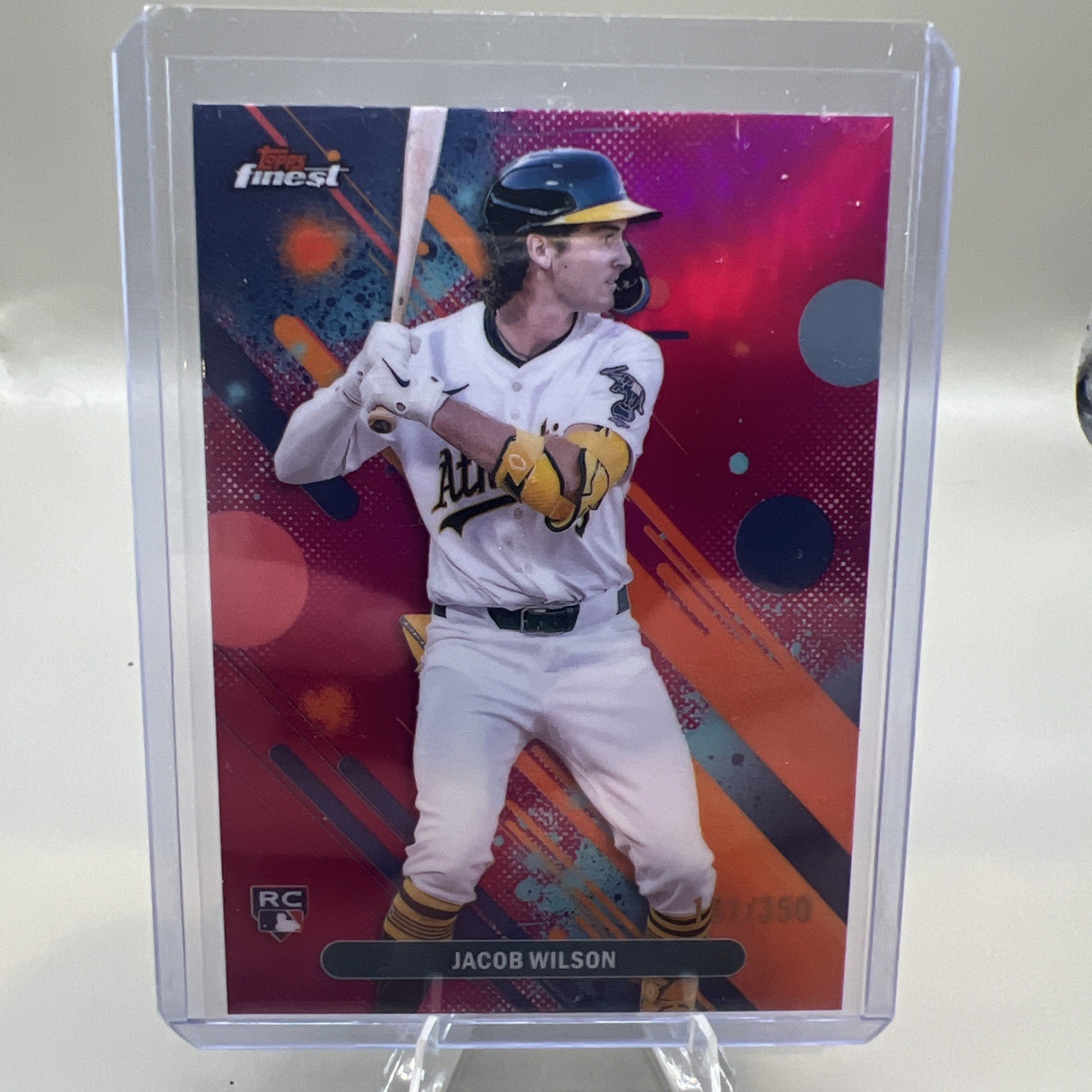 2025 Topps Finest - Common Jacob Wilson #61 Magenta Refractor /350 (RC)