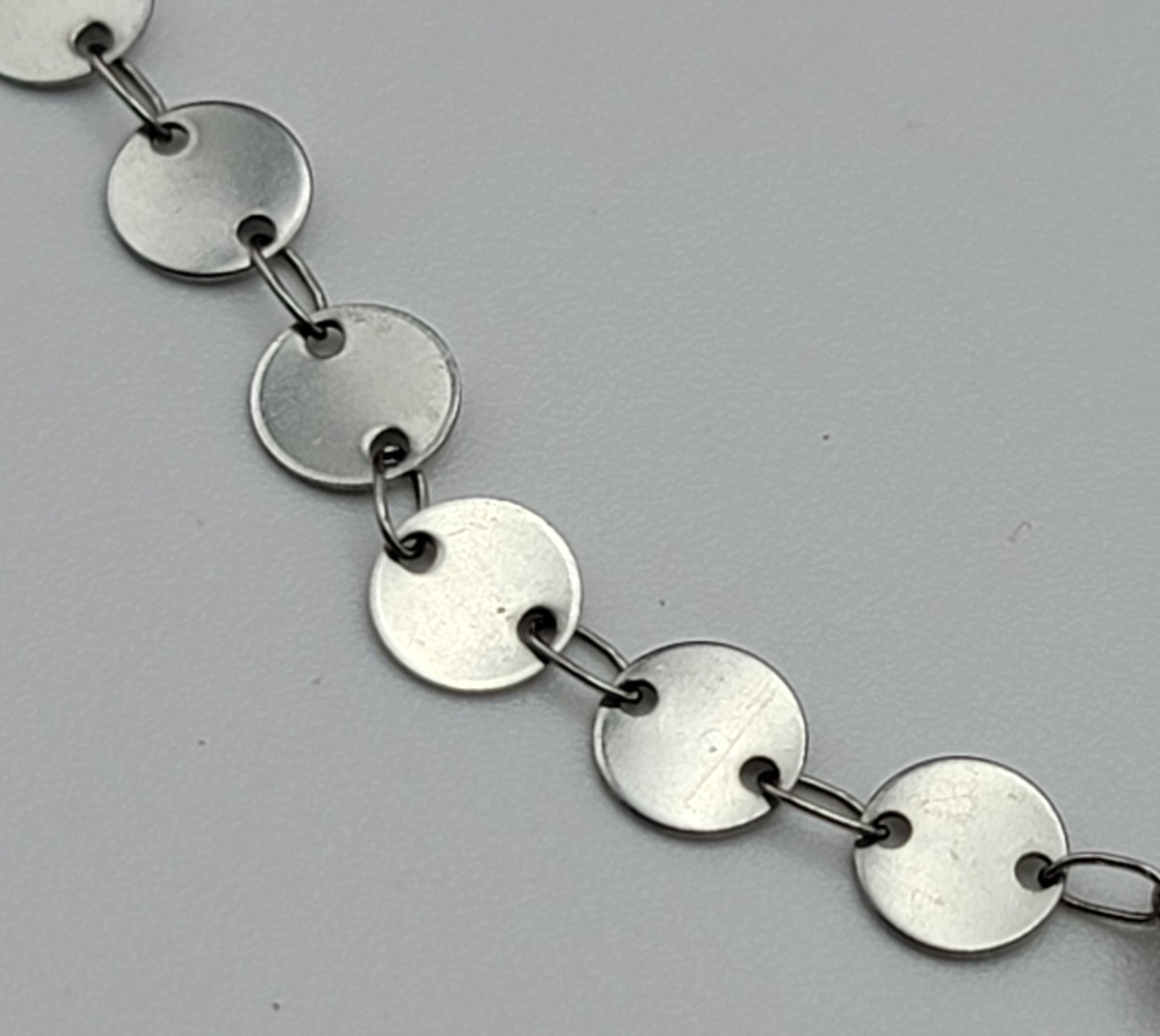 Plunder Design Silver Tone Tiny Circle Link Chain… - image 2