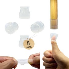 Silicone Chair Leg Floor Protectors Small Fit 15/16" 1-7/32" Furniture Table ...