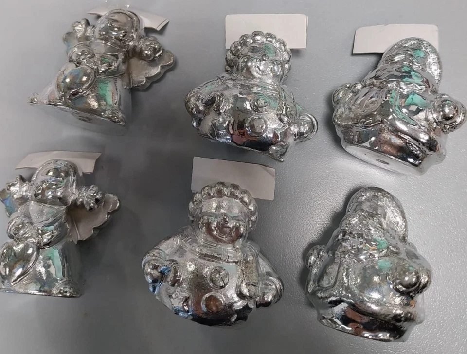 Segnaposto set 6 pezzi LF codice CH1361 soggetti assort. con pinza color argento - Immagine 3 di 4