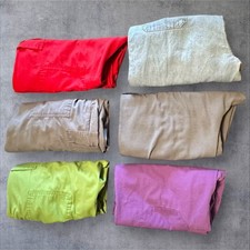 Lot of 6 Women's Scrub Pants Size Medium Solid Colors Medical Workwear