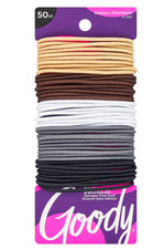 Ouchless Elastic Hair Ties - 50 Ct Assorted Neutrals 2MM Rubber Bands for Hai...