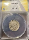 1927-S 5c Buffalo Nickel Full Horn 2+F ANACS VF20